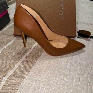 Chic Brown Leather Heels